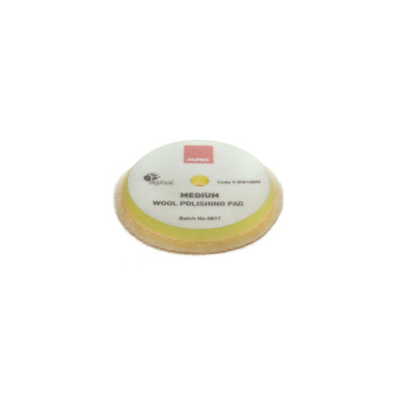 Tampone Rupes 9.BW180M in lana yellow medium 150-170 mm